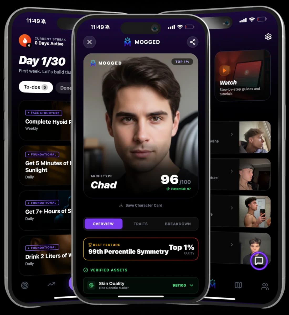 Mogged Invisible MOGGED — Looksmaxxing App | AI Face Analysis & Glow-Up Protocol