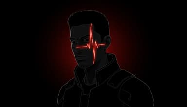 Is It Over For Me? icon — dramatic face silhouette with potential-ceiling score ring