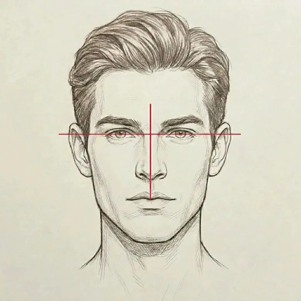 Long midface — eyes-to-lip distance is visibly long relative to interpupillary distance